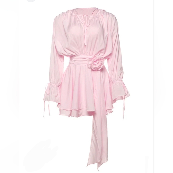 Dresses & Skirts - Chic Long Sleeve Pink Dress